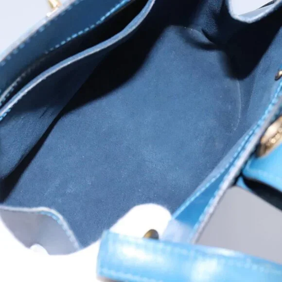 Authentic LOUIS VUITTON Epi Cluny Shoulder Bag Blue M52255 LV